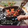 imageAnolon Advanced Hard Anodized Nonstick Double Burner Griddle with MultiPurpose Rack 10Inch by 18Inch IndigoBronze
