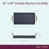 imageAnolon Advanced Hard Anodized Nonstick Double Burner Griddle with MultiPurpose Rack 10Inch by 18Inch IndigoBronze