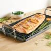 imageAnolon Advanced Hard Anodized Nonstick Double Burner Griddle with MultiPurpose Rack 10Inch by 18Inch IndigoBronze