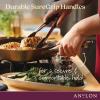 imageAnolon Advanced Hard Anodized Nonstick Double Burner Griddle with MultiPurpose Rack 10Inch by 18Inch IndigoBronze