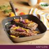 imageAnolon Advanced Hard Anodized Nonstick Double Burner Griddle with MultiPurpose Rack 10Inch by 18Inch IndigoBronze