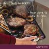 imageAnolon Advanced Hard Anodized Nonstick Double Burner Griddle with MultiPurpose Rack 10Inch by 18Inch IndigoBronze