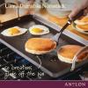 imageAnolon Advanced Hard Anodized Nonstick Double Burner Griddle with MultiPurpose Rack 10Inch by 18Inch IndigoBronze