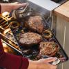 imageAnolon Advanced Hard Anodized Nonstick Double Burner Griddle with MultiPurpose Rack 10Inch by 18Inch IndigoBronze