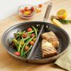 imageAnolon Advanced Hard Anodized Nonstick Double Burner Griddle with MultiPurpose Rack 10Inch by 18Inch IndigoBronze