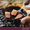 imageAnolon Advanced Hard Anodized Nonstick Double Burner Griddle with MultiPurpose Rack 10Inch by 18Inch IndigoGray