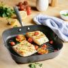 imageAnolon Advanced Hard Anodized Nonstick Double Burner Griddle with MultiPurpose Rack 10Inch by 18Inch IndigoGray