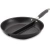 imageAnolon Advanced Hard Anodized Nonstick Double Burner Griddle with MultiPurpose Rack 10Inch by 18Inch IndigoGray