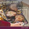 imageAnolon Advanced Hard Anodized Nonstick Double Burner Griddle with MultiPurpose Rack 10Inch by 18Inch IndigoIndigo