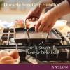 imageAnolon Advanced Hard Anodized Nonstick Double Burner Griddle with MultiPurpose Rack 10Inch by 18Inch IndigoMoonstone