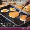 imageAnolon Advanced Hard Anodized Nonstick Double Burner Griddle with MultiPurpose Rack 10Inch by 18Inch IndigoOnyx