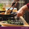 imageAnolon Advanced Hard Anodized Nonstick Double Burner Griddle with MultiPurpose Rack 10Inch by 18Inch IndigoOnyx
