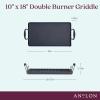 imageAnolon Advanced Hard Anodized Nonstick Double Burner Griddle with MultiPurpose Rack 10Inch by 18Inch IndigoOnyx