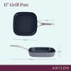 imageAnolon Allure Hard Anodized Nonstick Deep Square Griddle PanGrill 11 Inch  Dark GrayGrill Pan 11
