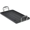 imageAnolon Advanced Hard Anodized Nonstick Double Burner Griddle with MultiPurpose Rack 10Inch by 18Inch IndigoMoonstone