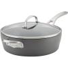 imageAnolon Allure Hard Anodized Nonstick Deep Square Griddle PanGrill 11 Inch  Dark GraySaute Pan 5 Quart