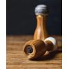imageAnolon Pantryware Salt Pepper Grinder Set for Seasoning Cooking Serving Wood and Ceramic 2 Piece White and Gray