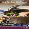 imageAnolon Advanced Home HardAnodized Nonstick Open Stock Cookware Woks 14Inch Covered Wok OnyxBronze