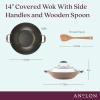 imageAnolon Advanced Home HardAnodized Nonstick Open Stock Cookware Woks 14Inch Covered Wok OnyxBronze