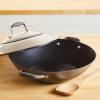 imageAnolon Advanced Home HardAnodized Nonstick Open Stock Cookware Woks 14Inch Covered Wok OnyxMoonstone