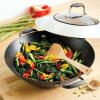 imageAnolon Advanced Home HardAnodized Nonstick Open Stock Cookware Woks 14Inch Covered Wok OnyxMoonstone