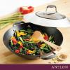 imageAnolon Advanced Home HardAnodized Nonstick Open Stock Cookware Woks 14Inch Covered Wok OnyxMoonstone