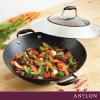 imageAnolon Advanced Home HardAnodized Nonstick Open Stock Cookware Woks 14Inch Covered Wok OnyxOnyx
