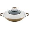 imageAnolon Advanced Home HardAnodized Nonstick Open Stock Cookware Woks 14Inch Covered Wok OnyxBronze