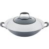 imageAnolon Advanced Home HardAnodized Nonstick Open Stock Cookware Woks 14Inch Covered Wok OnyxMoonstone
