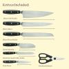 imageAnolon 47998 AlwaysSharp Kitchen Universal Knife Sharpening for Straight Blade Knives 9 Inch BlackKnife Set 8 Piece