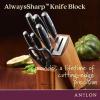 imageAnolon 47998 AlwaysSharp Kitchen Universal Knife Sharpening for Straight Blade Knives 9 Inch BlackKnife Set 8 Piece