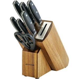 imageAnolon 47998 AlwaysSharp Kitchen Universal Knife Sharpening for Straight Blade Knives 9 Inch BlackKnife Set 8 Piece