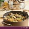 imageAnolon Advanced Home Hard Anodized Nonstick Sauce PanSaucepan with Straining and Lid 2 Quart 2 Qt Straining Saucepan OnyxBronze