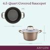 imageAnolon Advanced Home Hard Anodized Nonstick Sauce PanSaucepan with Straining and Lid 2 Quart 2 Qt Straining Saucepan OnyxBronze
