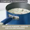 imageAnolon Advanced Home Hard Anodized Nonstick Sauce PanSaucepan with Straining and Lid 2 Quart 2 Qt Straining Saucepan OnyxIndigo
