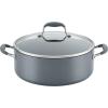 imageAnolon Advanced Home Hard Anodized Nonstick Sauce PanSaucepan with Straining and Lid 2 Quart 2 Qt Straining Saucepan OnyxMoonstone