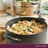 imageAnolon Advanced Home Hard Anodized Nonstick Sauce PanSaucepan with Straining and Lid 2 Quart 2 Qt Straining Saucepan OnyxMoonstone