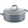 imageAnolon Advanced Home Hard Anodized Nonstick Sauce PanSaucepan with Straining and Lid 2 Quart 2 Qt Straining Saucepan OnyxMoonstone