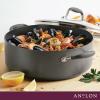 imageAnolon Advanced Home Hard Anodized Nonstick Sauce PanSaucepan with Straining and Lid 2 Quart 2 Qt Straining Saucepan OnyxMoonstone