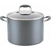 imageAnolon Advanced Home Hard Anodized Nonstick Sauce PanSaucepan with Straining and Lid 2 Quart 2 Qt Straining Saucepan OnyxMoonstone