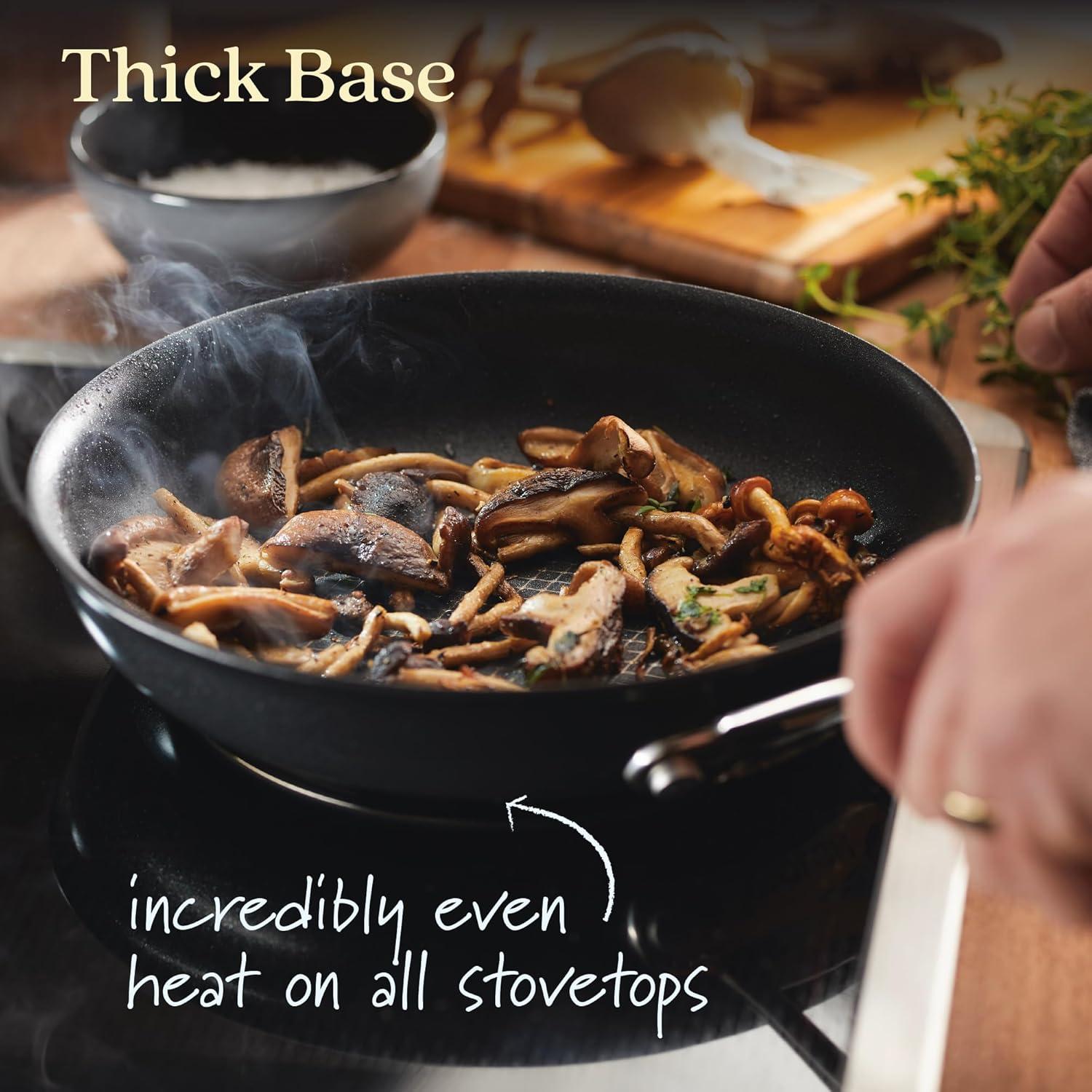imageAnolon X Hybrid Nonstick Induction Stir Fry Wok Pan Cookware with Lid Dishwasher Safe Compatible with All Stovetops 10 Inch  Charcoal GraySkillet 825 Inch