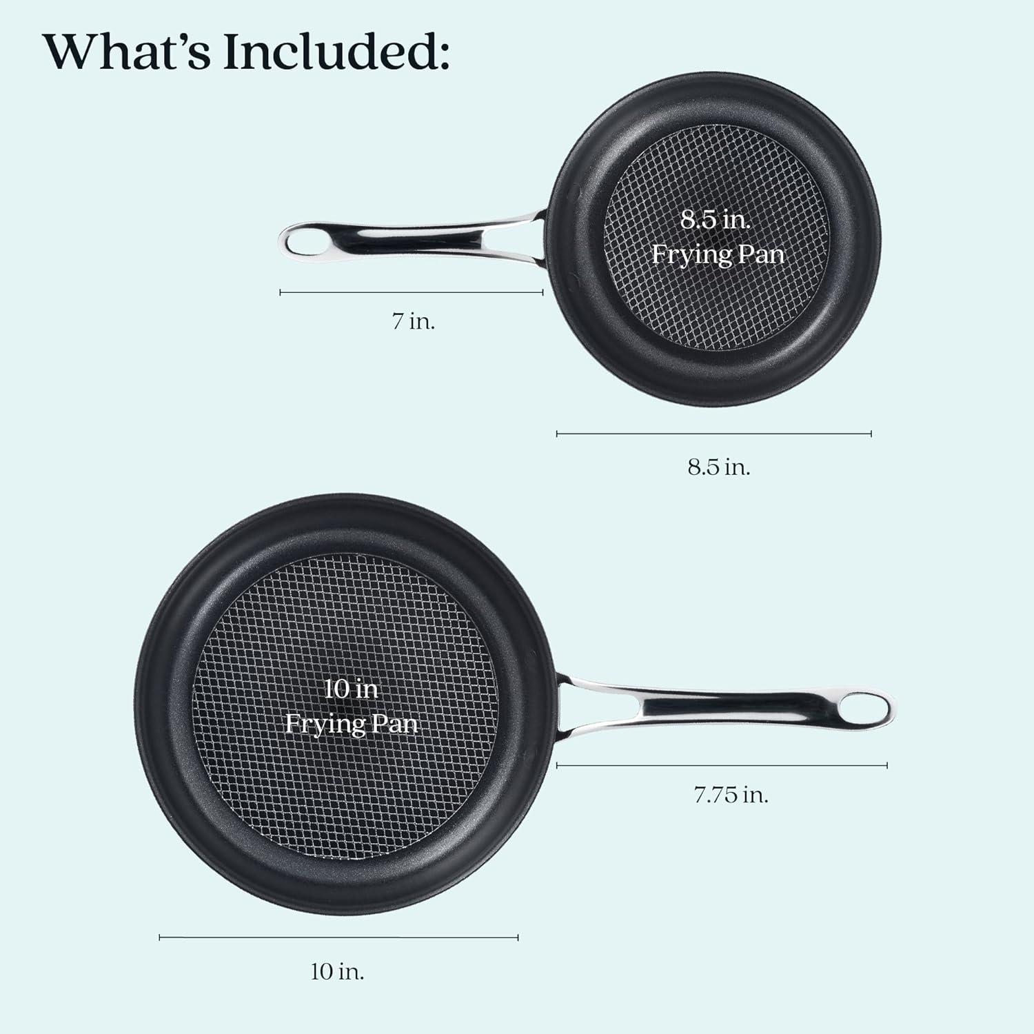 imageAnolon X Hybrid Nonstick Induction Stir Fry Wok Pan Cookware with Lid Dishwasher Safe Compatible with All Stovetops 10 Inch  Charcoal GraySkillet Set 825 Inch  10 Inch