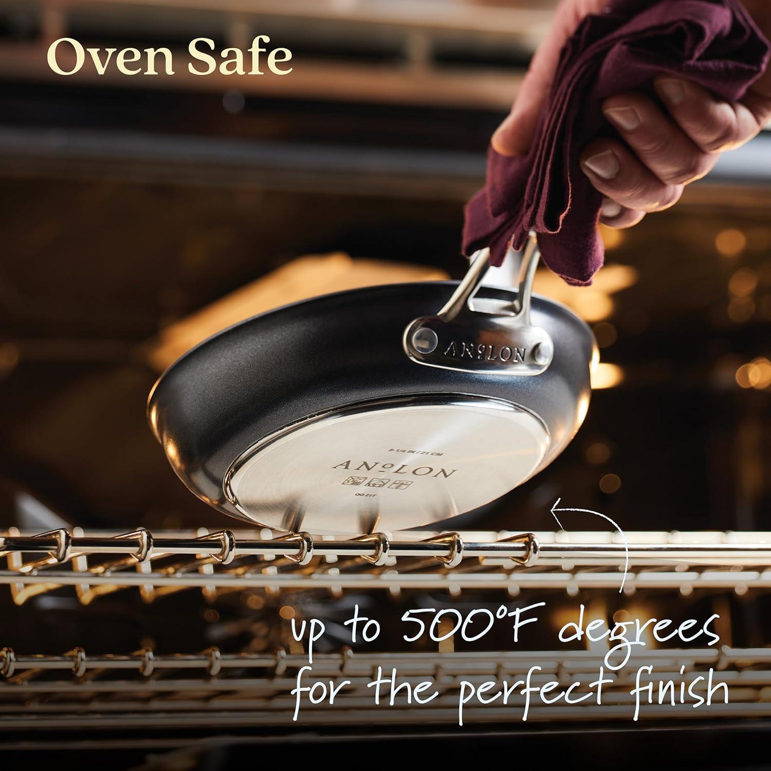 imageAnolon X Hybrid Nonstick Induction Stir Fry Wok Pan Cookware with Lid Dishwasher Safe Compatible with All Stovetops 10 Inch  Charcoal GraySkillet Set 8 Inch  10 Inch  12 Inch