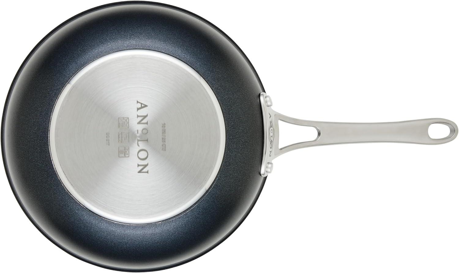 imageAnolon X Hybrid Nonstick Induction Stir Fry Wok Pan Cookware with Lid Dishwasher Safe Compatible with All Stovetops 10 Inch  Charcoal GrayWok 10 Inch wLid