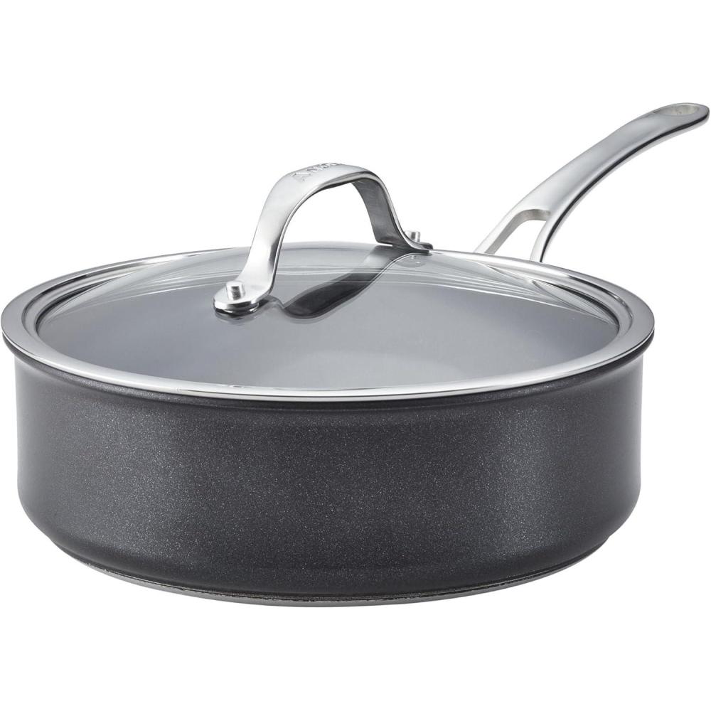 imageAnolon X Hybrid Nonstick Induction Stir Fry Wok Pan Cookware with Lid Dishwasher Safe Compatible with All Stovetops 10 Inch  Charcoal GraySaute Pan 35 Quart