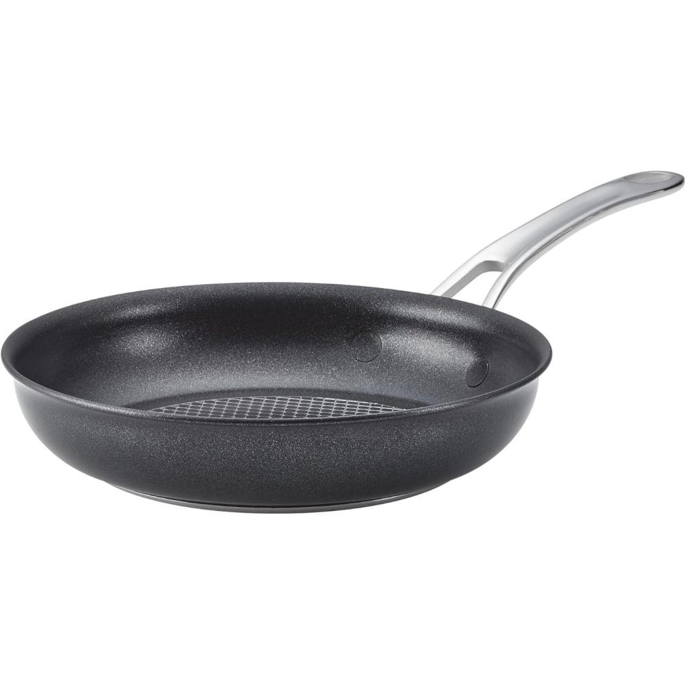 imageAnolon X Hybrid Nonstick Induction Stir Fry Wok Pan Cookware with Lid Dishwasher Safe Compatible with All Stovetops 10 Inch  Charcoal GraySkillet 825 Inch