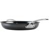 imageAnolon Everlast N2 Carbon Steel Frying PanSkillet with Helper Handle Compatible with All Cooktops Metal Utensil Safe 10 Inch Open Fry Pan  BlackSkillet w Helper Handle 12