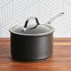 imageAnolon X Hybrid Nonstick Cookware Saucepan With Lid Induction Suitable 3 Quart Non Stick Sauce Pan  Charcoal Gray3 Quarts