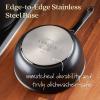 imageAnolon X Hybrid Nonstick Cookware Saucepan With Lid Induction Suitable 3 Quart Non Stick Sauce Pan  Charcoal Gray3 Quarts