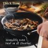 imageAnolon X Hybrid Nonstick Induction Stir Fry Wok Pan Cookware with Lid Dishwasher Safe Compatible with All Stovetops 10 Inch  Charcoal GraySkillet 825 Inch
